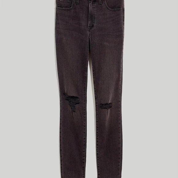 NWT Madewell Curvy High-Rise Distressed Skinny Jeans in Black Sea Sz 24 - Picture 5 of 5